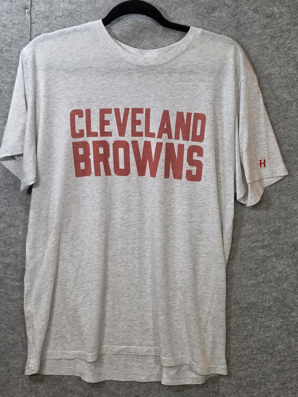 HOMAGE Gray Cleveland Browns Short Sleeve Tee